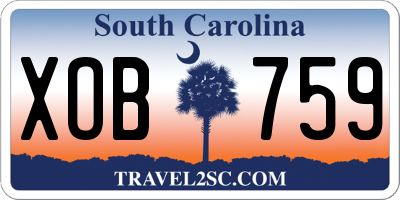 SC license plate XOB759