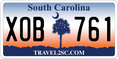 SC license plate XOB761