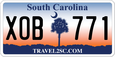SC license plate XOB771