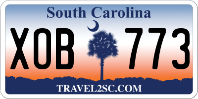 SC license plate XOB773