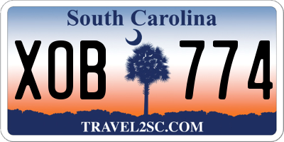 SC license plate XOB774