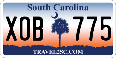 SC license plate XOB775