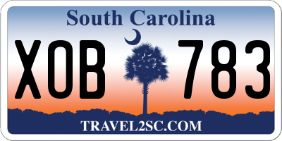 SC license plate XOB783