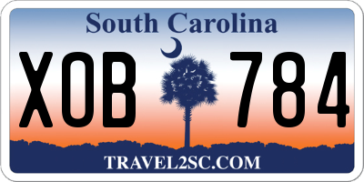 SC license plate XOB784