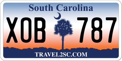 SC license plate XOB787