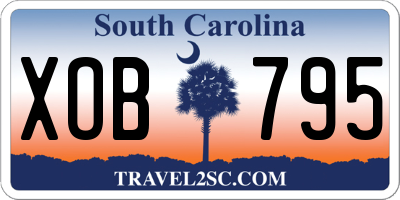SC license plate XOB795