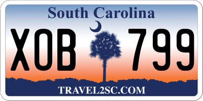 SC license plate XOB799