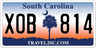 SC license plate XOB814