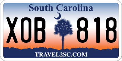 SC license plate XOB818