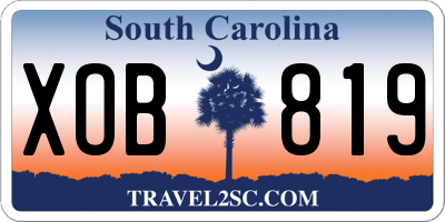 SC license plate XOB819