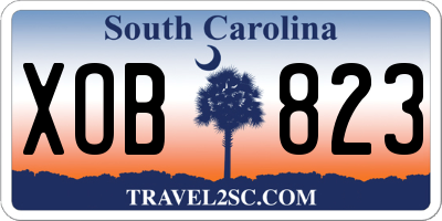 SC license plate XOB823