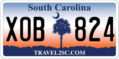 SC license plate XOB824