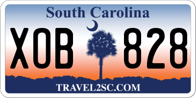 SC license plate XOB828