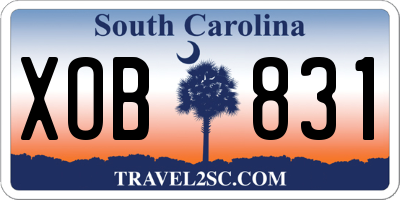 SC license plate XOB831