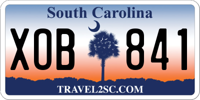 SC license plate XOB841