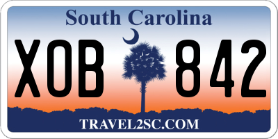 SC license plate XOB842