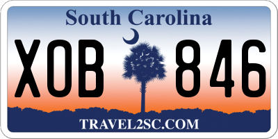 SC license plate XOB846