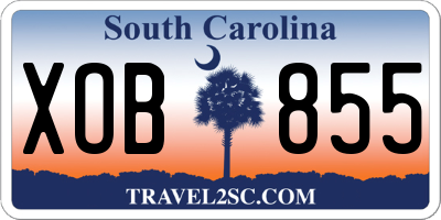 SC license plate XOB855
