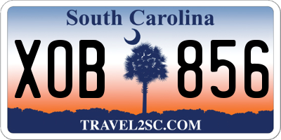 SC license plate XOB856