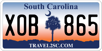 SC license plate XOB865