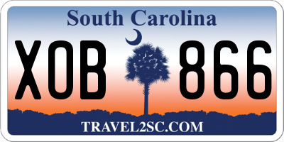 SC license plate XOB866