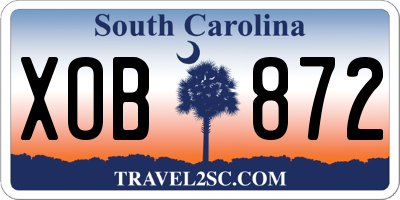 SC license plate XOB872