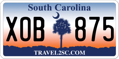 SC license plate XOB875