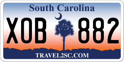 SC license plate XOB882