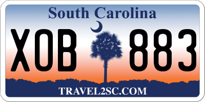SC license plate XOB883