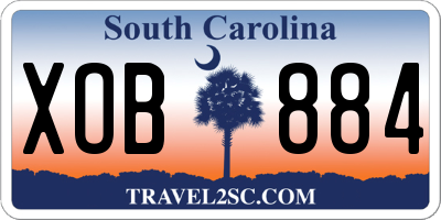 SC license plate XOB884