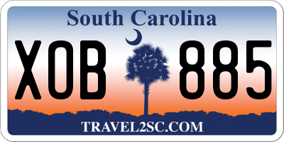 SC license plate XOB885