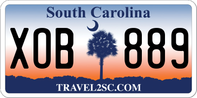 SC license plate XOB889