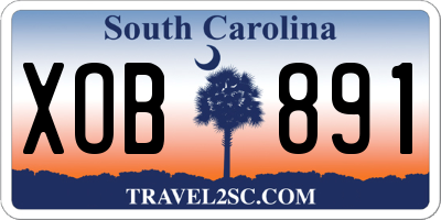 SC license plate XOB891