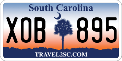 SC license plate XOB895
