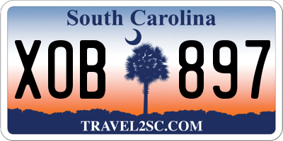 SC license plate XOB897