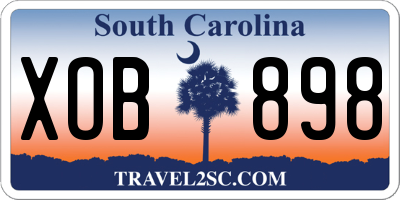 SC license plate XOB898