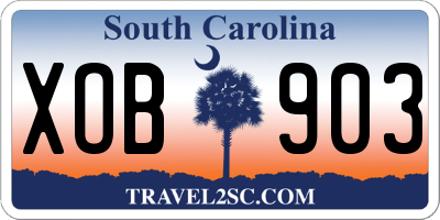 SC license plate XOB903