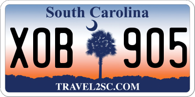 SC license plate XOB905