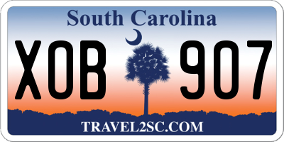 SC license plate XOB907