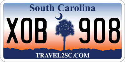 SC license plate XOB908