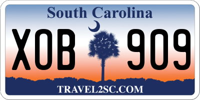 SC license plate XOB909