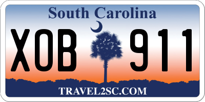 SC license plate XOB911