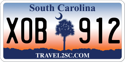 SC license plate XOB912