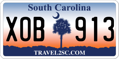 SC license plate XOB913