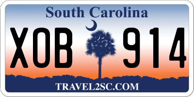 SC license plate XOB914