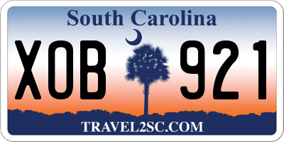 SC license plate XOB921