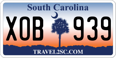 SC license plate XOB939