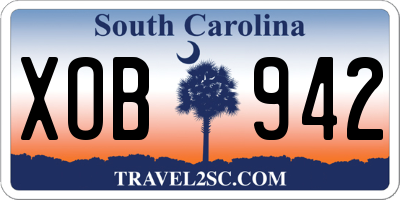 SC license plate XOB942