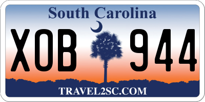 SC license plate XOB944
