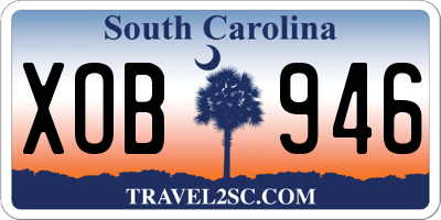 SC license plate XOB946